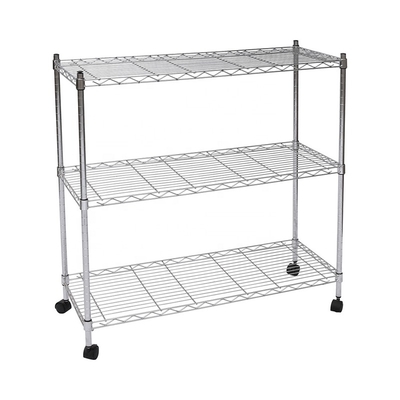Stainless Steel Store Display Shelves Storage Metal Display Rack Folding Wire Shelf