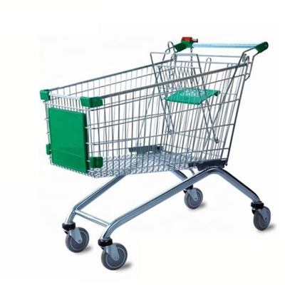 Europese de Kruidenierswinkel van de het Metaaldraad van de Stijlsupermarkt het Winkelen Karretjekar met 4 Wielen