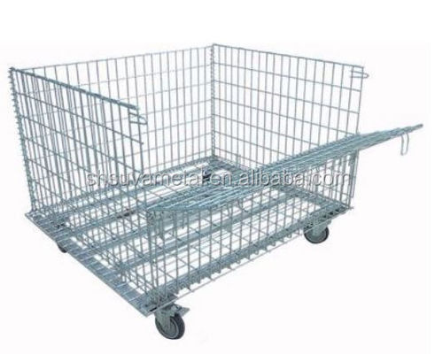 Van de de Draadopslag van de netwerkdoos afsluitbare van het de Kooienmetaal van de de bakopslag van het de container rollende metaal de opslagkooi